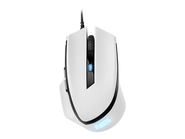 Sharkoon SHARK Force II - Mus - optisk - 6 knappar - kabelansluten - USB - vit