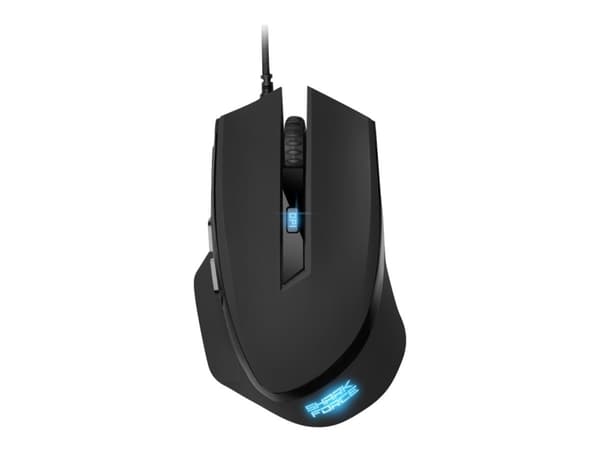 Sharkoon SHARK Force II - Mus - optisk - 6 knappar - kabelansluten - USB - svart