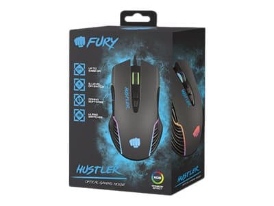 FURY Hustler - Mus - ergonomisk - optisk - 7 knappar - kabelansluten - USB 2.0