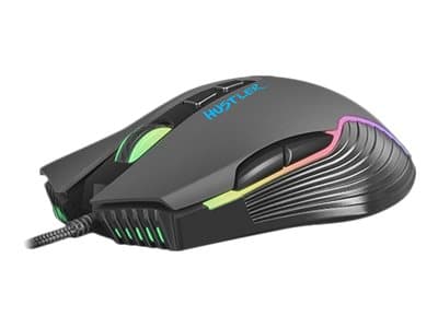 FURY Hustler - Mus - ergonomisk - optisk - 7 knappar - kabelansluten - USB 2.0 Svart