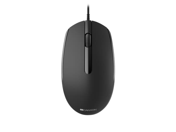 Canyon M-10, Ambidextrous, Optisk, USB Type-A, 1000 DPI, Svart Svart