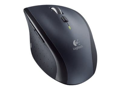 Logitech M705 - Mus - høyrehendt - laser - trådløs - 2.4 GHz - USB trådløs mottaker - grå