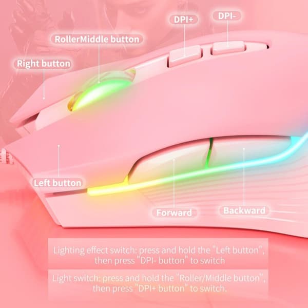 ONIKUMA CW905 programerbar gamingmus 7 knappar