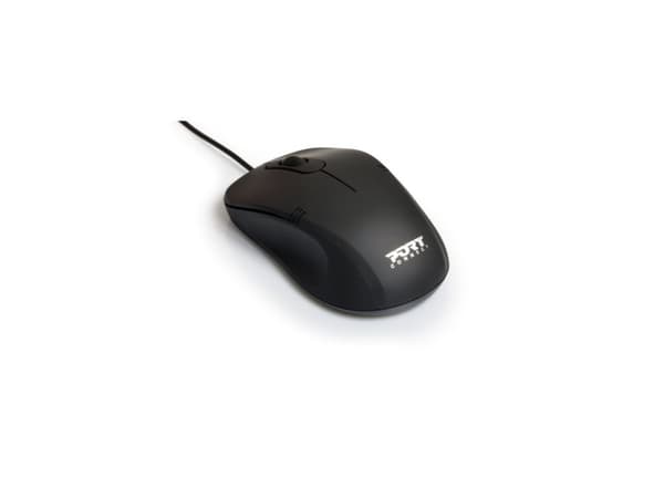 Port Designs 900400-PRO, Molempikätinen, Optinen, USB A-tyyppi, 1000 DPI, Musta