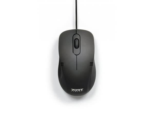 Port Designs 900400-PRO, Molempikätinen, Optinen, USB A-tyyppi, 1000 DPI, Musta musta