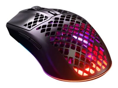 Steelseries Aerox 3, Oikeakätinen, Optinen, RF Wireless + Bluetooth, 18000 DPI, 1 ms, Musta