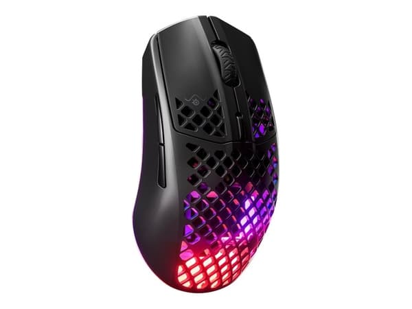 Steelseries Aerox 3, Oikeakätinen, Optinen, RF Wireless + Bluetooth, 18000 DPI, 1 ms, Musta