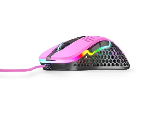 Xtrfy M4 RGB - Mus - högerhänt - optisk - kabelansluten - USB - rosa