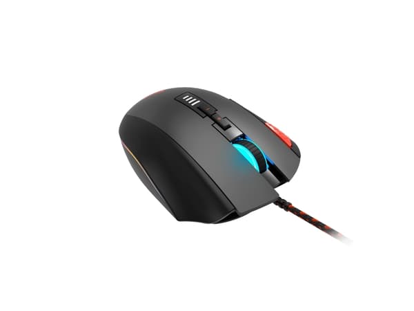 Canyon Merkava GM-15 - Mus - optisk - 12 knappar - kabelansluten - USB - svart - detaljhandel - hängande låda