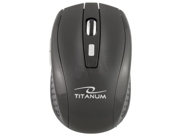 TITANUM TM105K, högerhand, Optisk, RF Trådlös, 1600 DPI, Svart