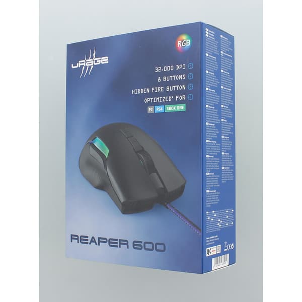 URAGE Mus Gaming Reaper 600 Optisk 32000dpi Svart