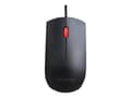 Miniatyrbild 3 av 5: Lenovo Essential - Mus - höger- och vänsterhänta - optisk - 3 knappar - kabelansluten - USB - svart - FRU