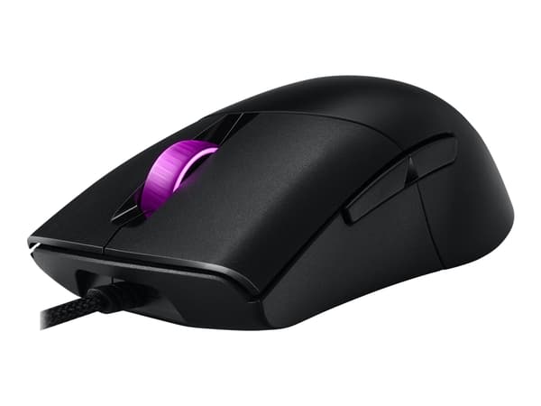ASUS ROG Keris - Mus - högerhänt - optisk - 7 knappar - kabelansluten - USB - svart Svart