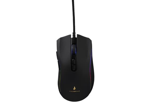 Surefire Gaming Hawk Claw - spelmus - högerhänt - USB - svart Svart
