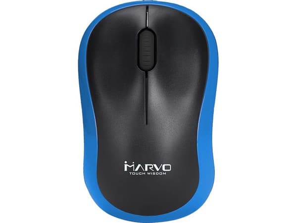 Marvo DWM100BL, kaksikätinen, Optisk, RF trådløst, lajittelu, Blå