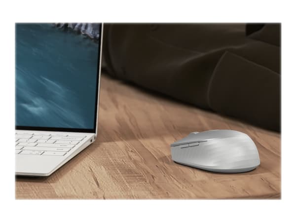 Dell Premier MS7421W - Mus - optisk - 7 knappar - trådlös - 2.4 GHz, Bluetooth 5.0 - silverplatina - med 3 års avancerad utbytesservice nästa arbetsd