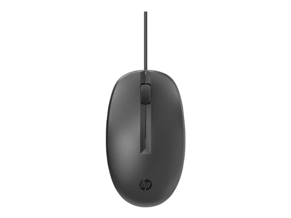 HP 128 Laser -langallinen hiiri, Molempikätinen, Laser, USB A-tyyppi, 1200 DPI, Musta