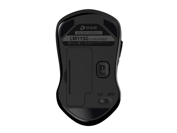 Dareu LM115G är trådlöst Optisk 1600 dpi 2.4G sort