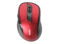 Miniatyrbilde 1 av 5: Rapoo M500 Silent - Mus - optisk - 6 knapper - trådløs - 2.4 GHz, Bluetooth 4.0, Bluetooth 3.0 - USB trådløs mottaker - mørk rød