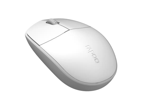 Rapoo N100, Ambidextrous, Optisk, 1600 DPI, Vit Vit