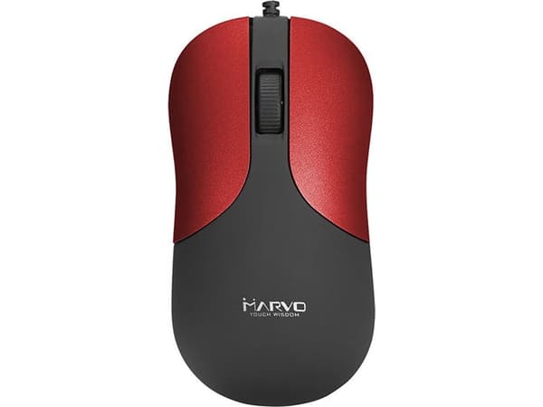 Marvo Marvo mouse DMS002RD mouse, 1200DPI, optical, 3 cl., 1 scroll, black and red, office