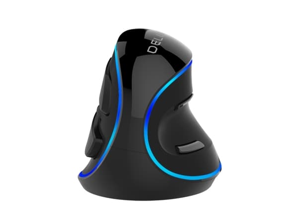 Delux M618PU, Oikeakätinen, Vaakasuuntainen muotoilu, Laser, USB A-tyyppi, 7200 DPI, Musta