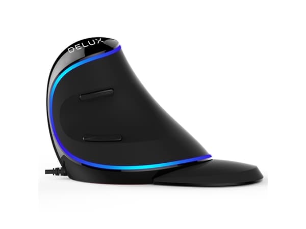 Delux M618PU, Oikeakätinen, Vaakasuuntainen muotoilu, Laser, USB A-tyyppi, 7200 DPI, Musta