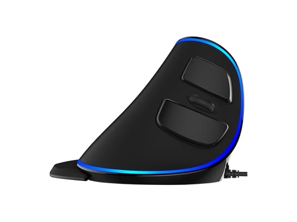 Delux M618PU, Oikeakätinen, Vaakasuuntainen muotoilu, Laser, USB A-tyyppi, 7200 DPI, Musta musta