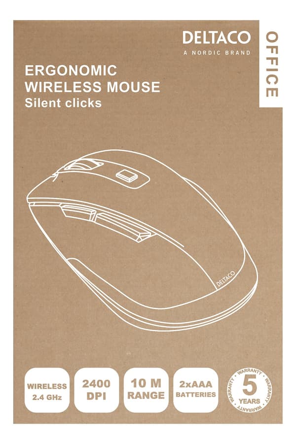 OFFICE Wireless Mouse right handed silent clicks adjust DPI