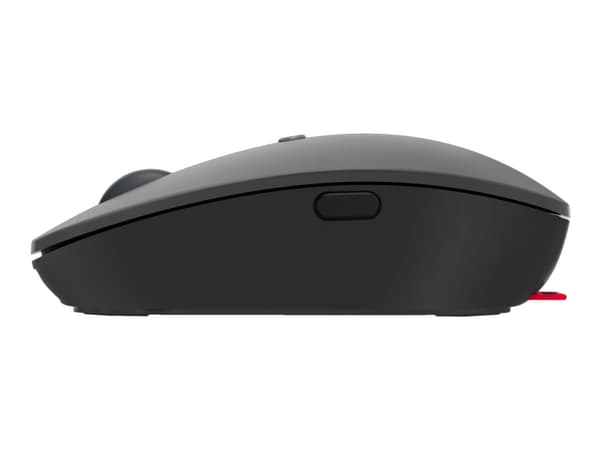 Lenovo Go - Mus - ergonomisk - høyre- og venstrehåndet - blå optisk - 5 knapper - trådløs - 2.4 GHz - USB-C trådløs mottaker - stormgrå - for ThinkPa