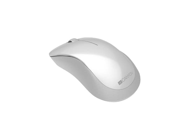 Canyon MW-11 - Mus - høyrehendt - optisk - 3 knapper - trådløs - 2.4 GHz - USB trådløs mottaker - perlehvit