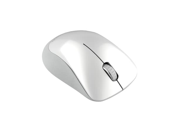Canyon MW-11 - Mus - høyrehendt - optisk - 3 knapper - trådløs - 2.4 GHz - USB trådløs mottaker - perlehvit
