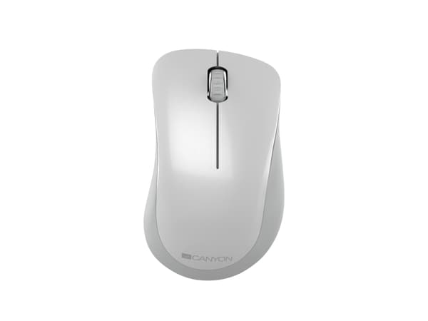 Canyon MW-11 - Mus - høyrehendt - optisk - 3 knapper - trådløs - 2.4 GHz - USB trådløs mottaker - perlehvit