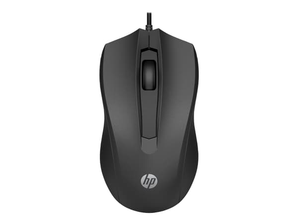 HP 100 - Mus - höger- och vänsterhänta - optisk - 3 knappar - kabelansluten - USB - för HP 21, 22, 24, 27; Pavilion 24, 27, 32, TP01