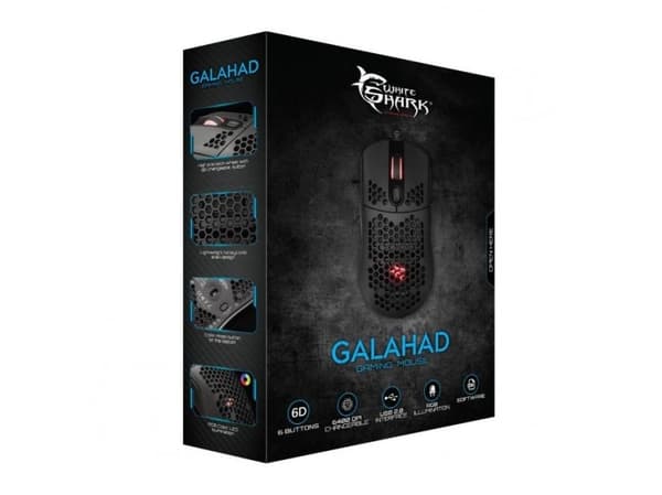 White Shark GM-5007 GALAHAD Gaming mouse / 72 gr - Sort