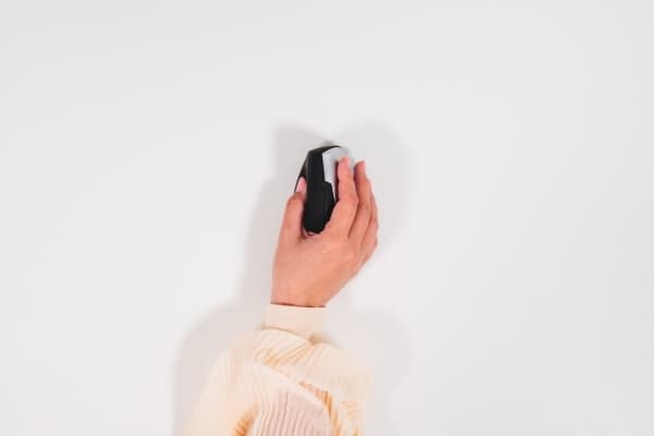 BakkerElkhuizen Handshake Wireless VS4, Venste-hendt, Laser, RF kabel-fri, 2400 DPI, Sort, Sølv