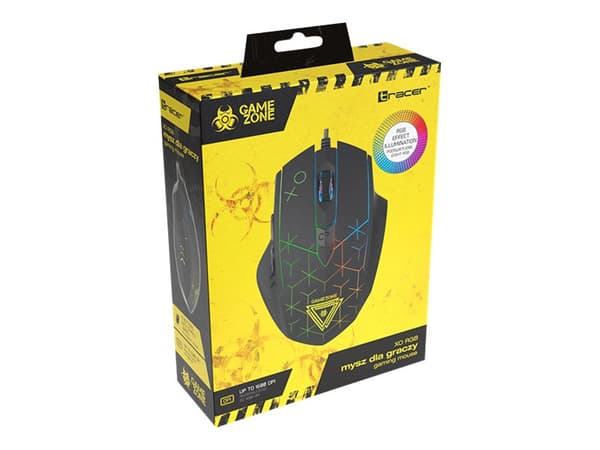 Tracer GAMEZONE XO - Mus - ergonomisk - høyrehendt - optisk - 6 knapper - kablet - USB