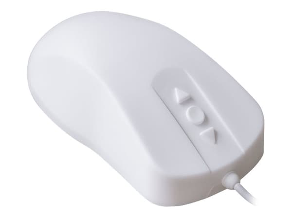 Active Key AK-PMH12 - Mus - optisk - 5 knapper - kablet - USB - hvit
