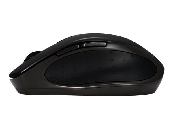 ASUS MW203 - Mus - ergonomisk - optisk - 5 knapper - trådløs - Bluetooth, 2.4 GHz - USB trådløs mottaker - svart