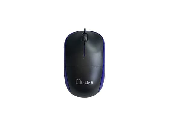 L-Link LL-2080-A, Molempikätinen, Optinen, USB A-tyyppi, Musta, Sininen