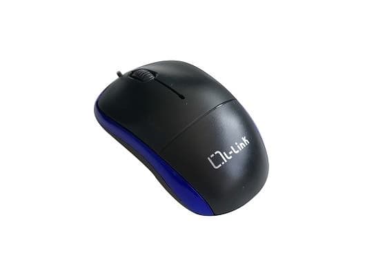 L-Link LL-2080-A, Ambidekstriøs, Optisk, USB Type-A, Sort, Blå Sort, Blå