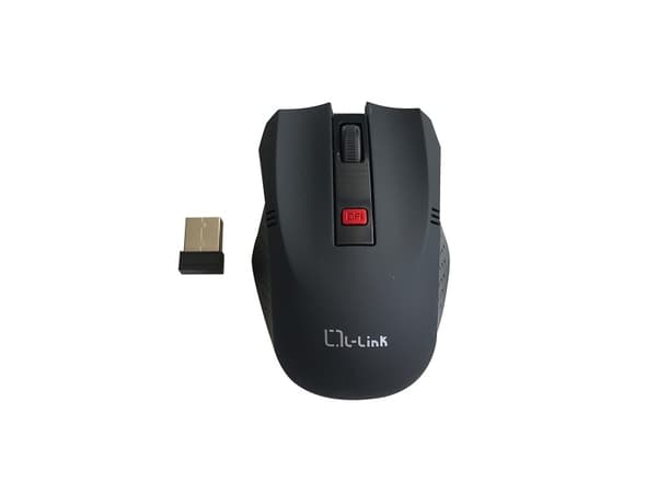 L-Link LL-2095-N, högerhand, Optisk, RF Trådlös, 1600 DPI, Svart