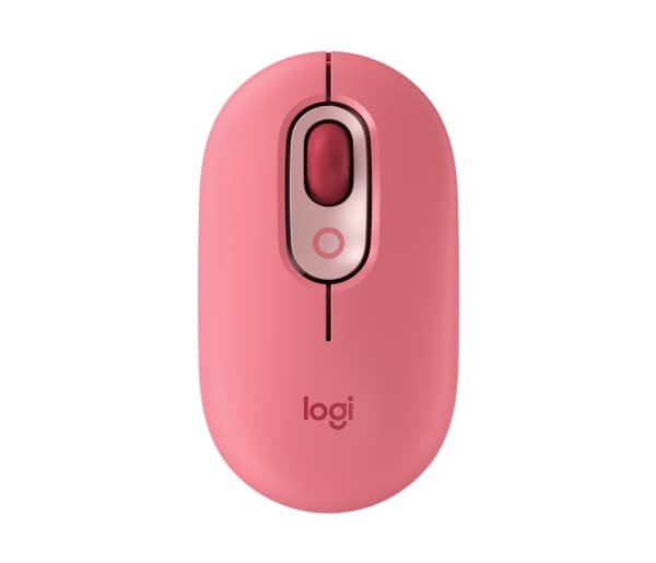 Logitech POP - Mus - tilpassbar emoji - optisk - 4 knapper - trådløs - Bluetooth 5.1 LE - hjerteknuser