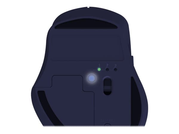 ASUS MW203 - Mus - ergonomisk - optisk - 6 knappar - trådlös - Bluetooth, 2.4 GHz - trådlös USB-mottagare - blå