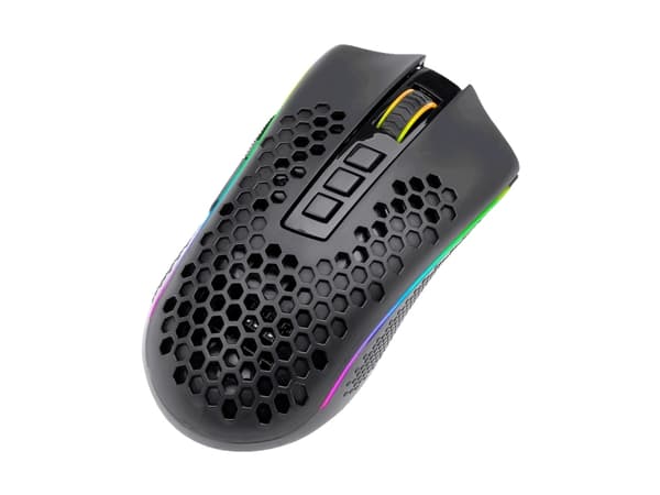 REDRAGON M808-KS, högerhand, Optisk, RF Wireless + USB Type-A, 16000 DPI, 1 ms, Svart
