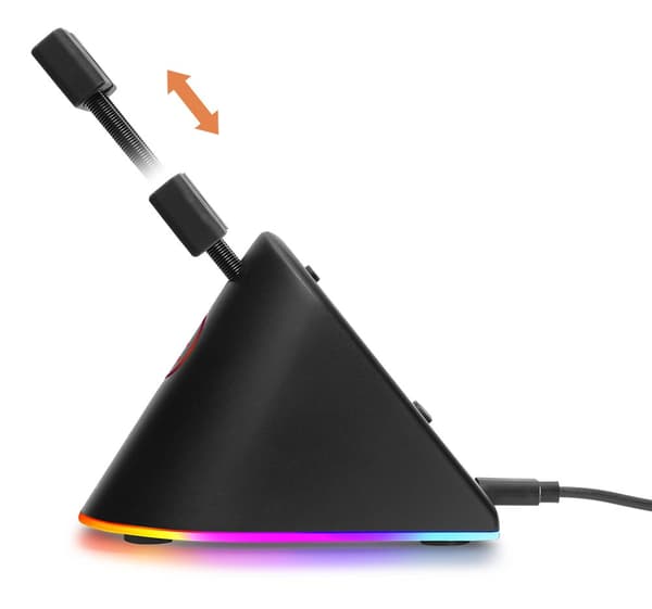 Mouse Bungee retractable arm fits all wired mice black/RGB
