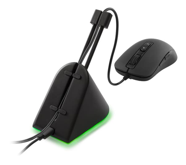 Mouse Bungee retractable arm fits all wired mice black/RGB