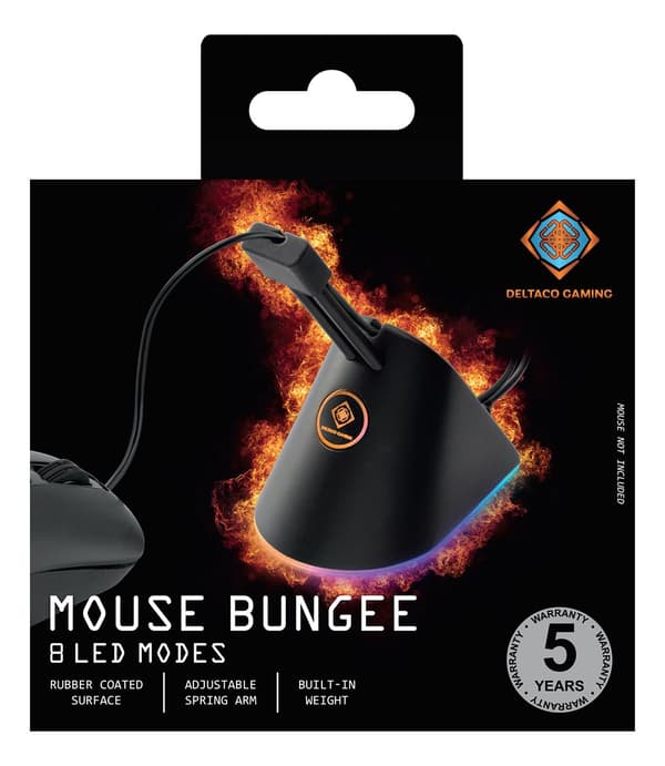 Mouse Bungee retractable arm fits all wired mice black/RGB