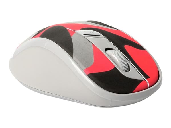 Rapoo M500 Silent - Mus - optisk - 6 knapper - trådløs - 2.4 GHz, Bluetooth 4.0, Bluetooth 3.0 - USB trådløs mottaker - rød