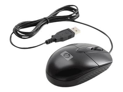 HP Optical USB Travel Mouse - Mus - optisk - 3 knapper - kablet - USB Sort